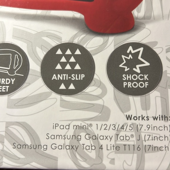 NWT Disney Mickey Minnie Silicone Tablet Case 7”-8” Red - Picture 4 of 4